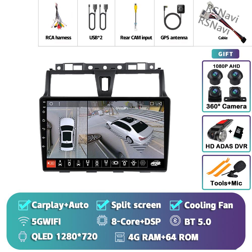 Android 14 Carplay Car Radio For Geely EC7 2014 - 2016 Head Unit 2Din Multimedia Video Player GPS Stereo 360 Camera AI Voice DVD
