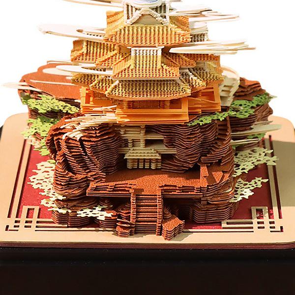 2026 Laojun Mountain 3D Paper Sculpture Tear-Off Calendar and Memo Pad Ornament, Perfect Cultural and Creative Gift for Company Annual Meetings.