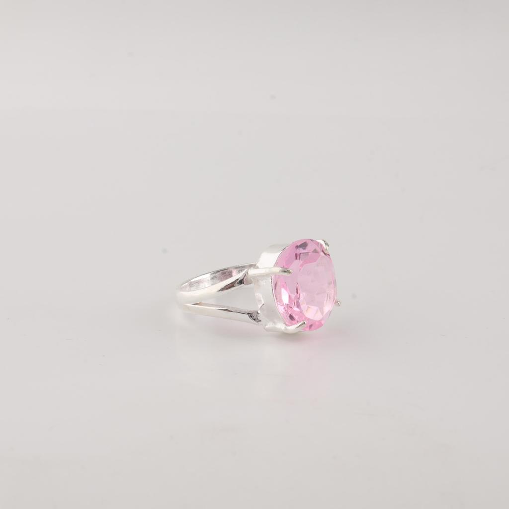 Morganite Gemstone Handmade Silver Ring 925 Sterling Silver Women Jewelry For Anniversary Gift RR-75-4