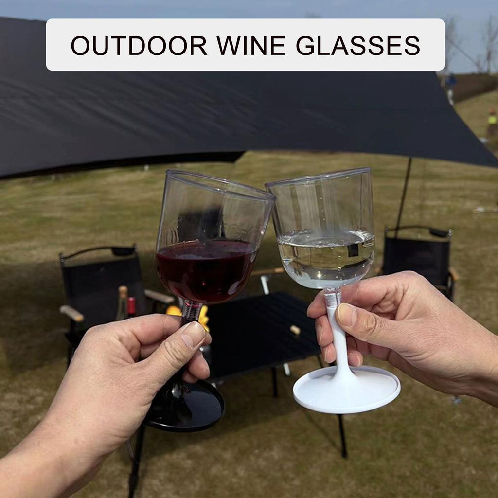 Detachable Stem Wine Cup for Outdoor Travel Wine Glasses Collapsible Wine Glass Shatterproof Clear Champagne Glasses