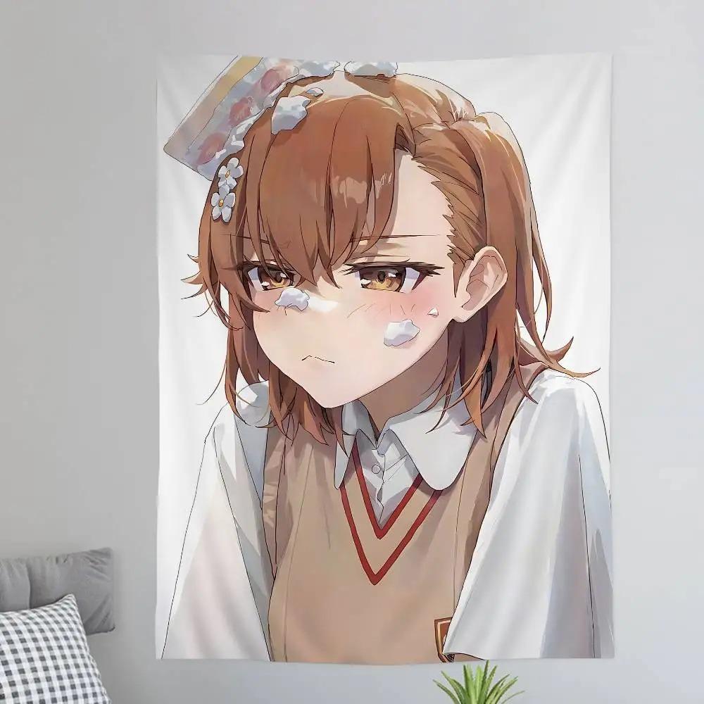 Pewien Kawaii Naukowy Railgun Anime Kreskówka Gobelin Dekoracja Ścienna Domowy Wystrój Domu