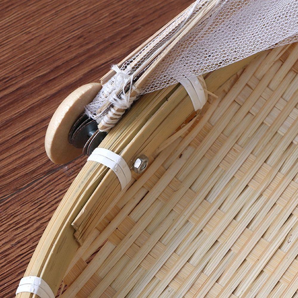 Bamboo Anti-insect Dustproof Basket Reusable Fruit Vegetable Tray Food Storage Basket  Kitchen Tool