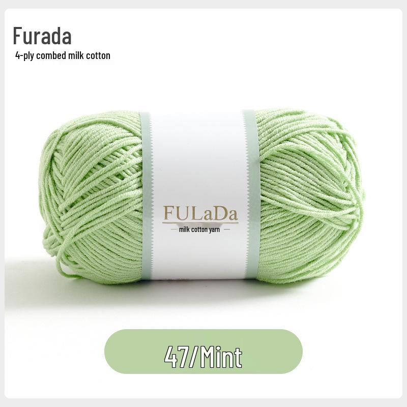 Baby 4-fädig gekämmte Milchbaumwollgarnknäuel zum Handstricken & Häkeln - DIY Puppe, Pullover, Schal Materialpaket