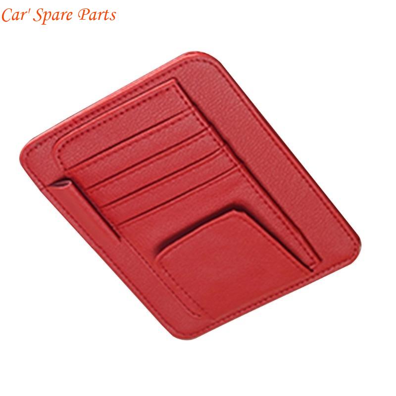 

Y4UA Car Sun Visors Multi-Pocket Visors Storage for Car SUV & Truck Glasses Clip Organizers красный