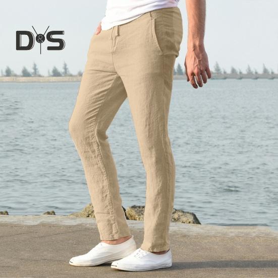 

Мужские брюки на шнурке с эластичной резинкой на талии, однотонные карманы, свободные прямые широкие спортивные брюки, повседневная одежда, повседневные брюки XXXL белый