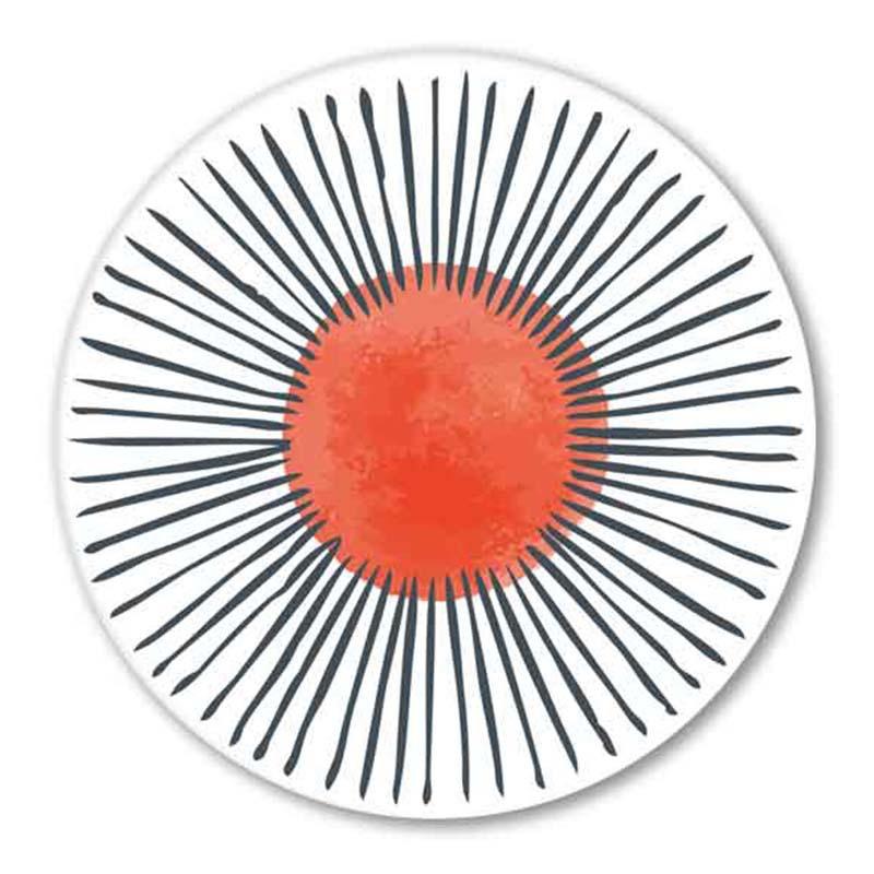 6Pcs/Set Coasters Heat Resistant Non-Slip Drink Cafe Decoration 2D Flat Coasters Anti-Scalding Insulation Pads