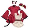 Clearstone High-Classism Halloween Cat Maid Costume for Women (Red)