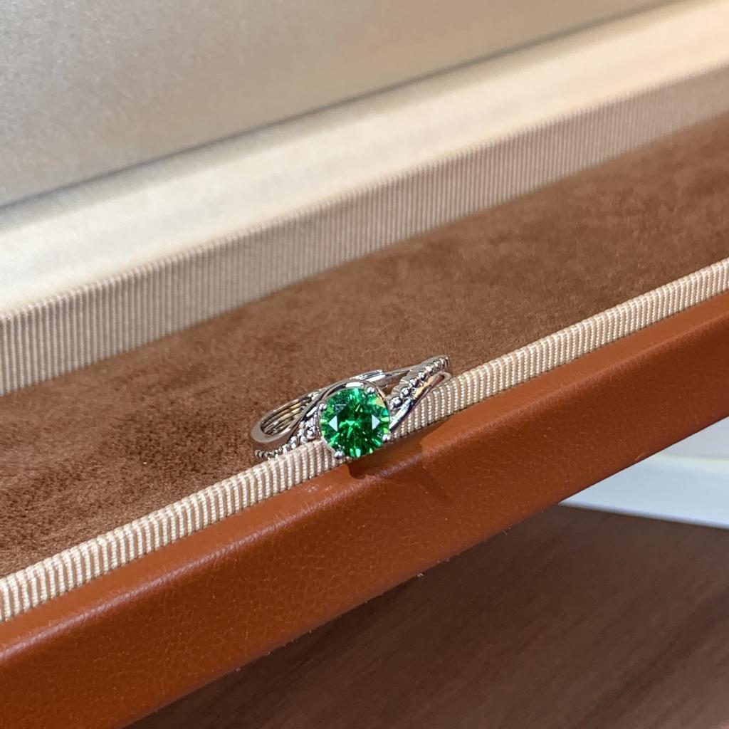 Delicate personality style, cultivate gemstone adjustable ring, fashion niche design sense, light luxury, give girlfriend holiday gifts
