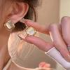 High-end Opal Stud Earrings for Women's Winter New Unique Earrings, Light Luxury Temperament, Exquisite Niche Earrings