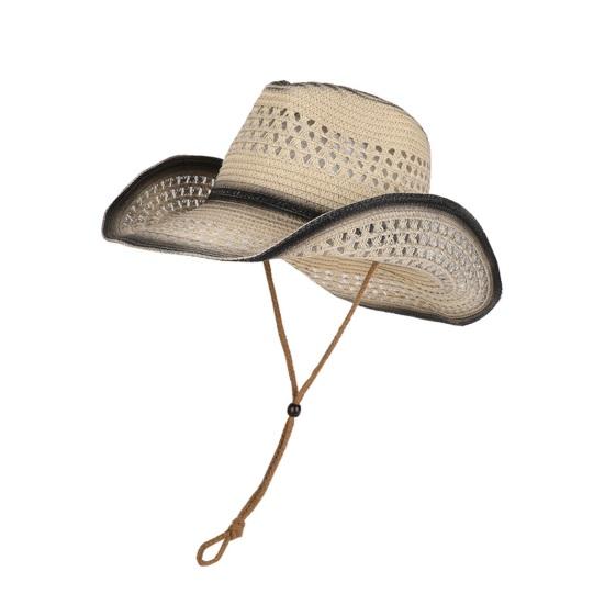 Джазовая шляпа с полым дизайном, широкополая, солнцезащитная, с регулируемым шнурком, ковбойская шляпа, дышащая, легкая, летняя, для улицы