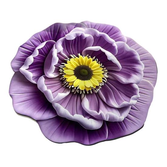 Diatomaceous Earth Floor Mat 3D Realistic Floral Design Non-Slip Absorbent Bath Mat Quick-Drying Soft