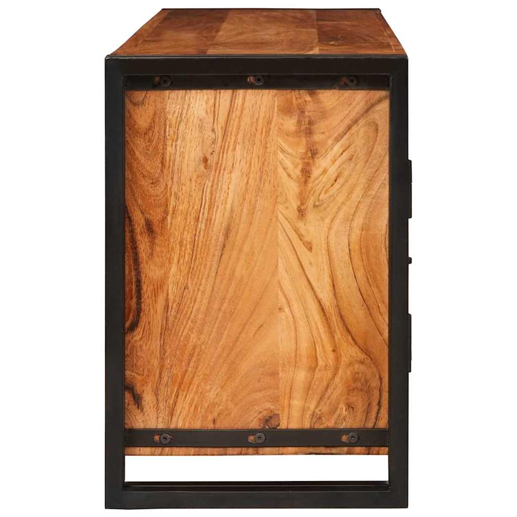 TV Cabinet with Shelf Brown 120 X 33 X 50 Cm Solid Wood Acacia