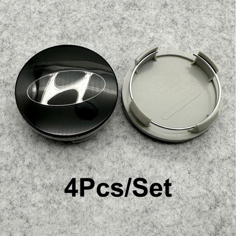4 szt. 60mm Kołpaki Środkowe Felg Samochodowych Pokrywa z Logo Akcesoria Do Hyundai Palisade Bayon Tucson Inster NEXO Creta i30 i20 i10 Grand