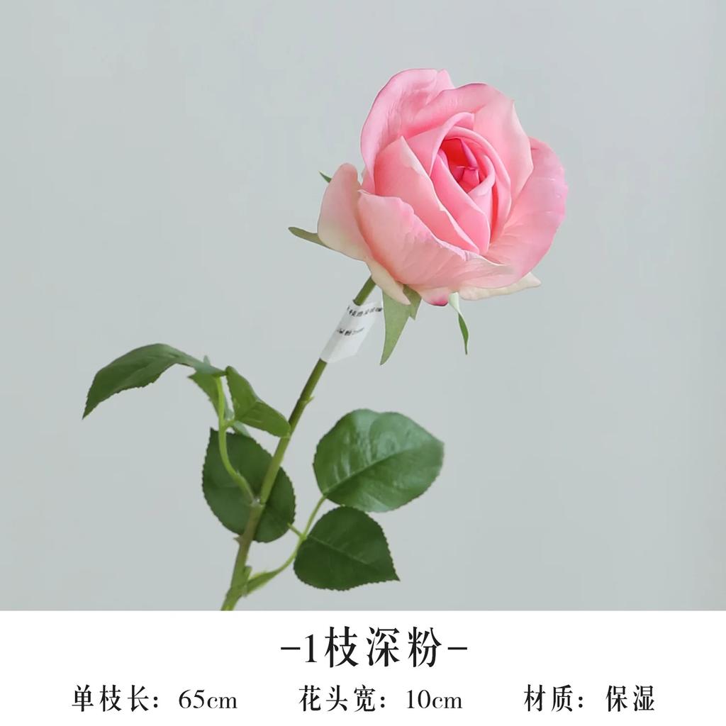5Pcs/lot Moisturizing Rose Real Touch Artificial Flowers Wedding Decor Realistic Roses Flowers Home Room Decoration Party Floral