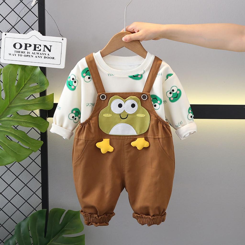 Kids Casual Long-Sleeve Set, Comfortable Daily Wear Outfits