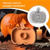Silicone Pumpkin Molds 2-in-1 Halloween Silicone Mold Maker Tray Reusable Crafting Candle Holder Mould for Thanksgiving Soap
