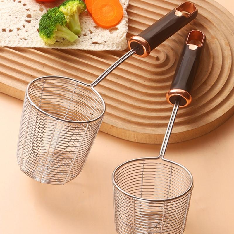 Rustfritt Stål Dypere Dørslag Skumskje Ergonomisk Håndtak Dørslag Skje Husholdnings Kjøkken Matlagingsutstyr