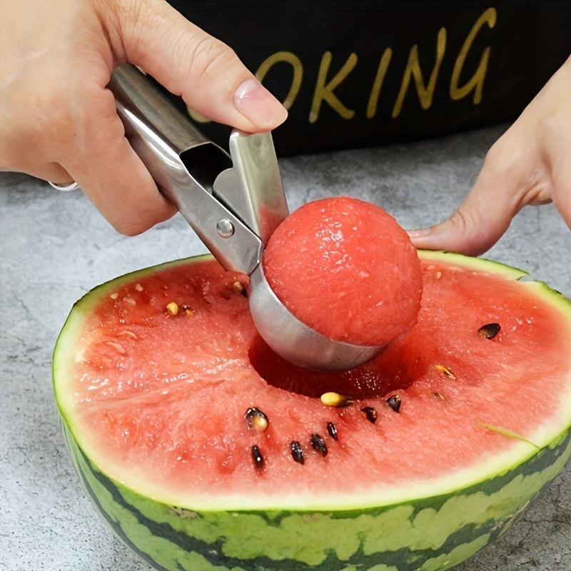 Stainless Steel Ice Cream & Fruit Scoop, Food-safe Spherical Digger for Melon and Papaya