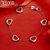925 Sterling Silver Hjärta Armband Mode Smycken