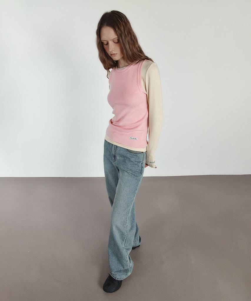 Isibchilwai Soft Touch Knit Vest (Baby Pink)