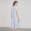 ELLE Solid Color Fashion Commuter Style Sleeveless Dress Women dresses Blue EL51415