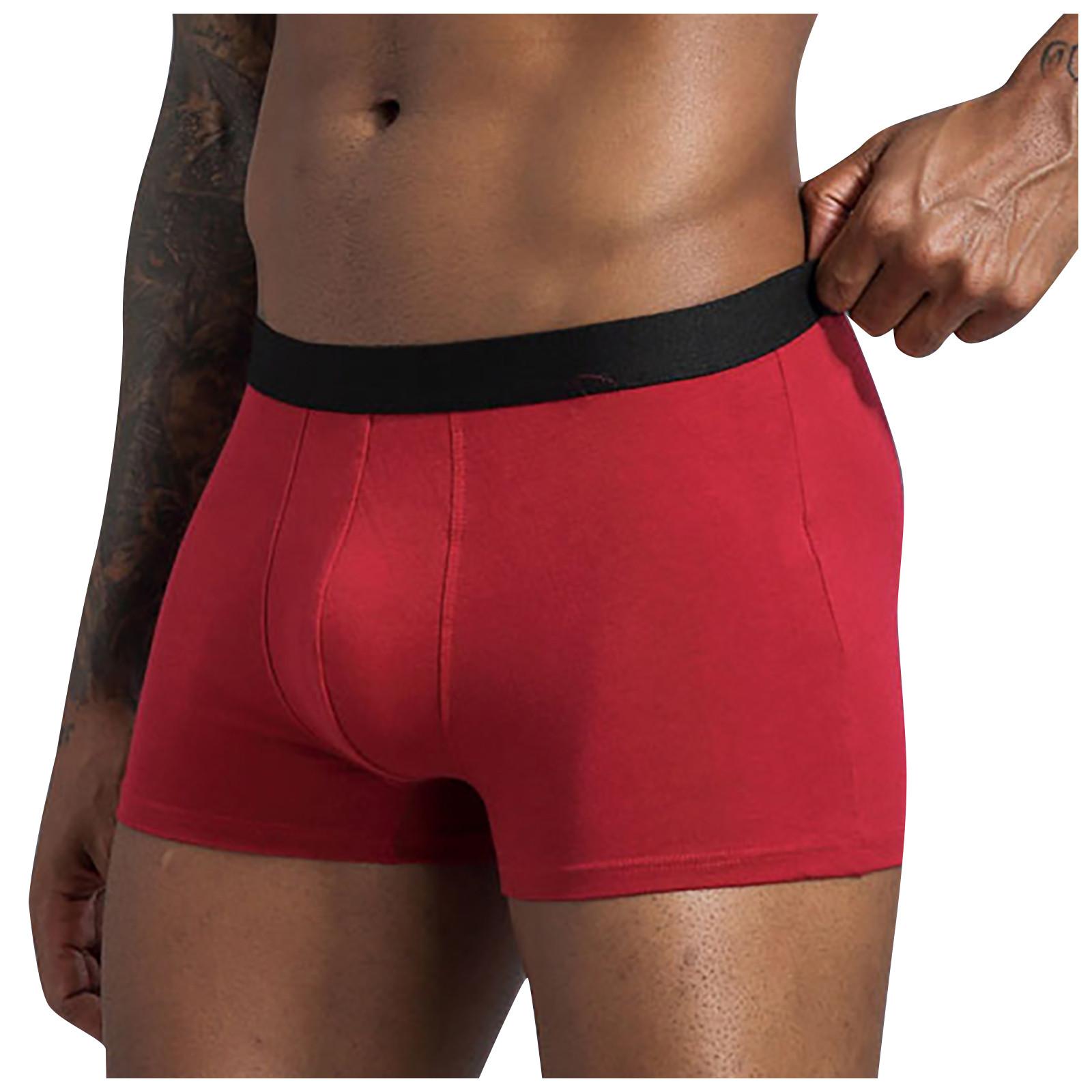 Мужское модное однотонное удобное нижнее белье из 95% хлопка больших размеров XL — фото 3