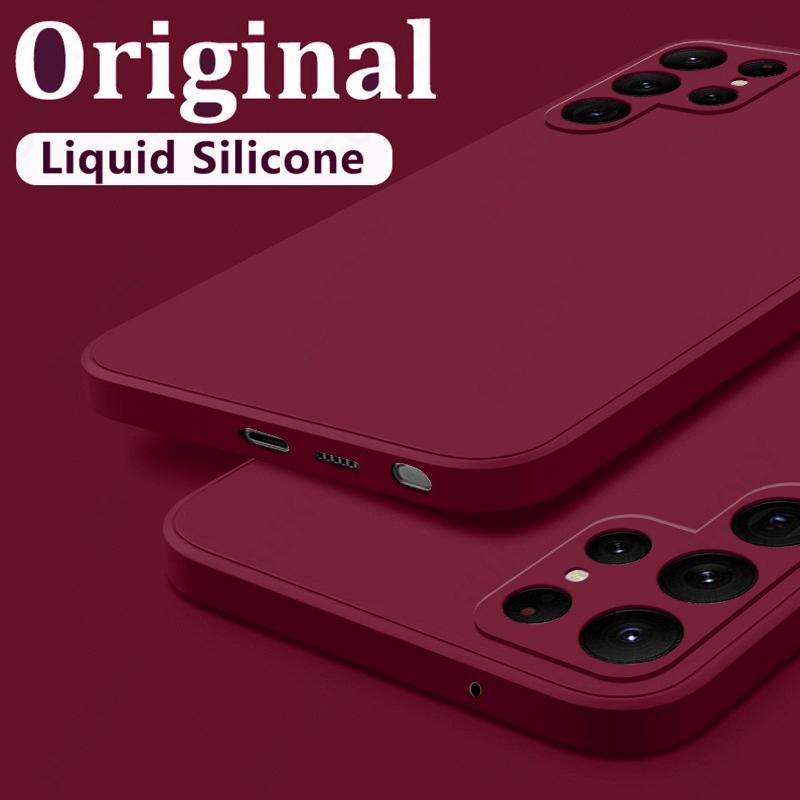 Liquid Silicone Case For Samsung Galaxy S22 S24 Ultra S23 S20 S21 FE S25 Edge A17 A52 A55 A53 A54 A56 5G S26 A37 A57 Soft Cover