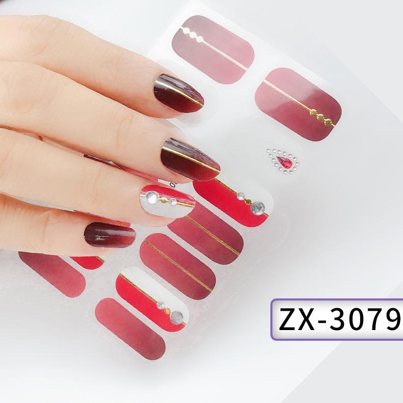 Three-dimensional Waterproof No-bake Gel Nail Varnish Film All Stick Japanese and Korean Wind Spring and Summer Nail Film Paper Nail Film Paper