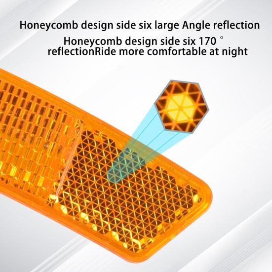 1 Satz Fahrrad-Speichenreflektor Doppelt reflektierend Hohe Helligkeit Schnappbefestigung 170 Grad