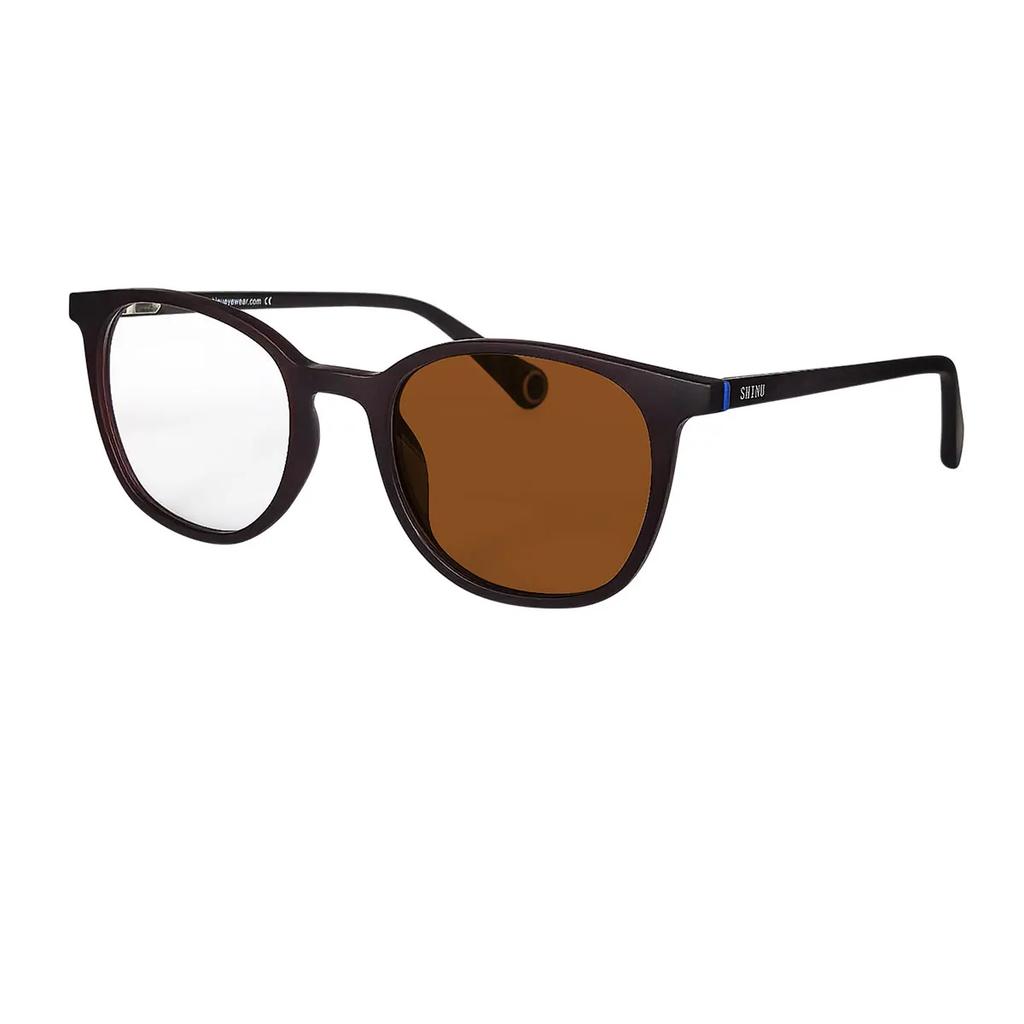 SHINU Shortsighted Eyeglasses Ladies Photochromic Lenses -200 Shortsighted Glasses Change Blue Pink Lens Glasses Ladies -2.00