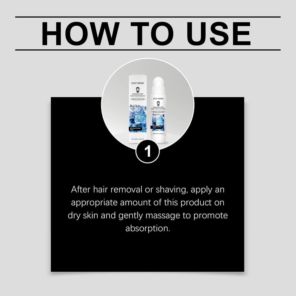 East Moon Men Aftershave Care Essence Reduce Damaged Moisturize Dry Soothing Pain Growth Inhibition Beard Remove Nourish Serums