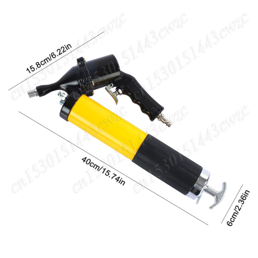 400CC Grease Gun 6000PSI Air Operated Grease Gun Flexible Hose Heavy Duty Air Compressor Grease Gun Pneumatic Grease Gun Tool