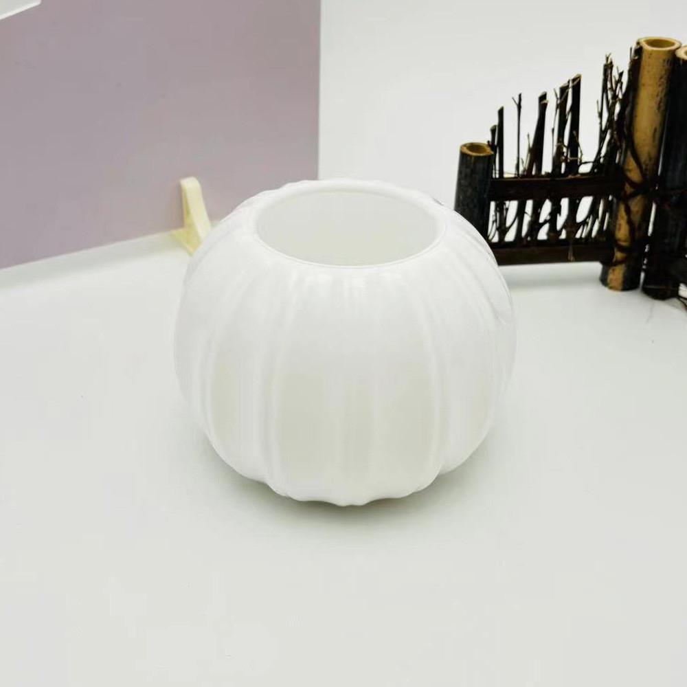 Artificial Pumpkin Flower Container With Foam Insert For Festive Table Arrangements