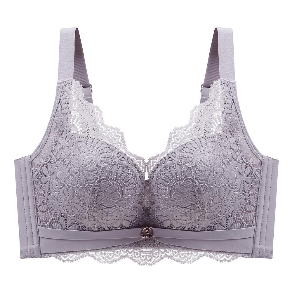 Koronkowy biustonosz bez fiszbin dla małych piersi, który podnosi i wspiera boczne piersi.