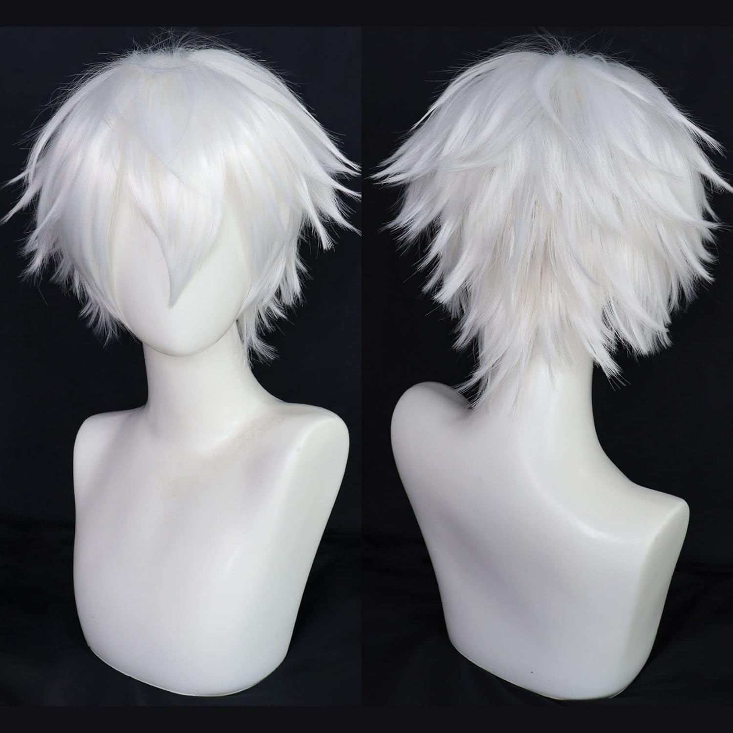 

Короткий черный мужской косплей синтетический парик для Хэллоуина, Рождества, костюмированной вечеринки, черный мужской парик для мужчин, женщин, аниме косплей