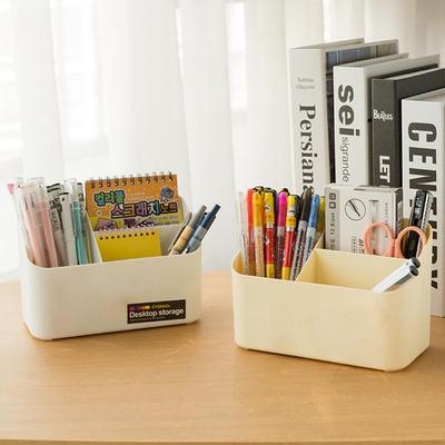 Creative Desktop Organizer Student Stationery Supplies Pen Holder Pen Holder Multi-Compartment Cosmetic Dresser Shelf
