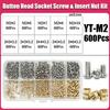 M2 M2.5 M3 M4 Heat Insert Nuts Brass and 304 Stainless Steel Hex Socket Screw Laptop Hot Melt Threaded Embedded Copper Nut Bolt