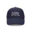 ULUK Slogan Embroidered Cotton Ball Cap_Navy