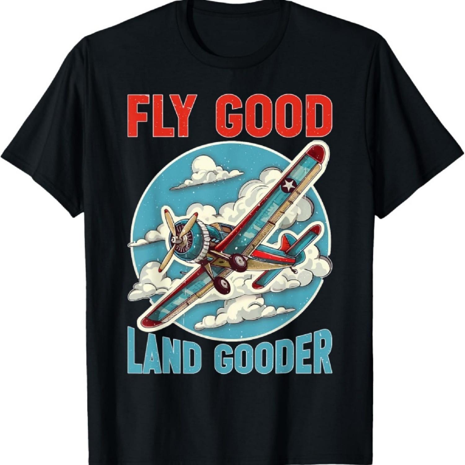 

Летай хорошо, земля хорошая, пилот авиации летает - Футболка XXXXXL чёрный