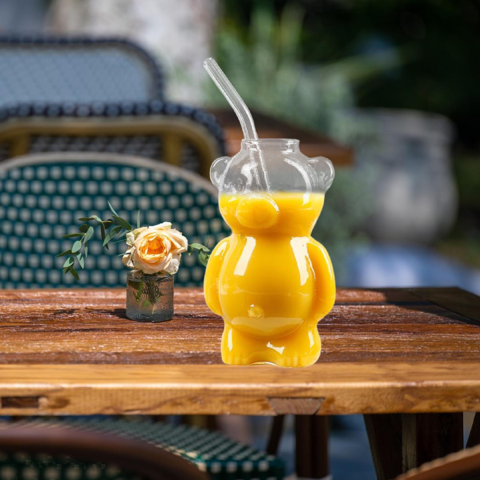 

Bear Glass Cup Drinking Mug Novelty Cute Creative Coffee Milk for Tea Juice Household