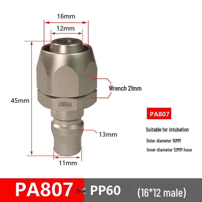C-Type Pneumatic Quick Connector for Air Compressors and Oxygen Hoses