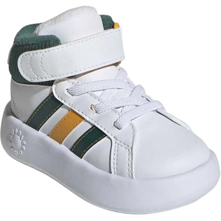 Adidas Grand Court Comfortable Versatile Mid-Top Walking Shoes Baby Shoes White JP8886