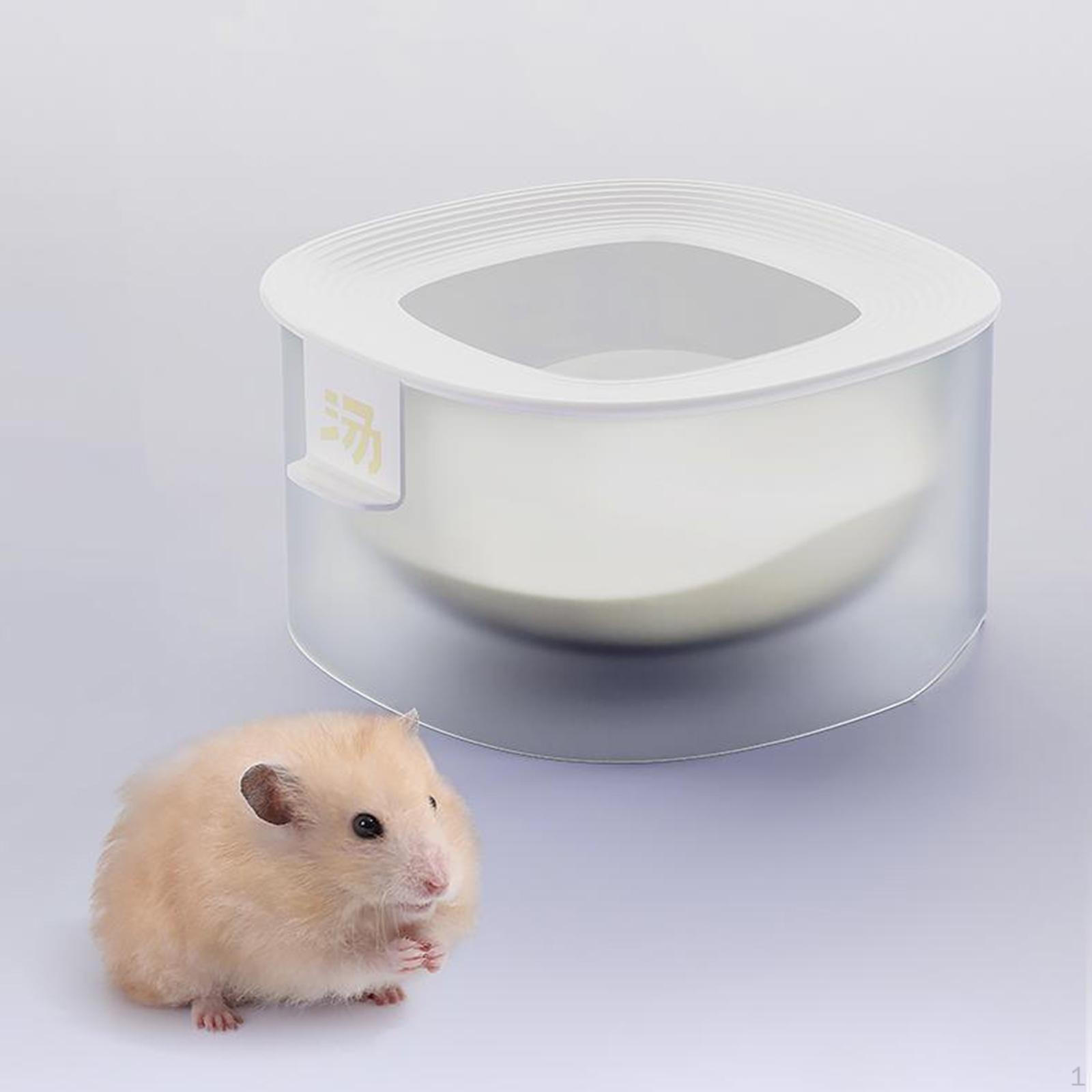 

Песчаный контейнер для ванны для хомяка, туалет для домашних животных, миска для купания мелких животных, хорька белый