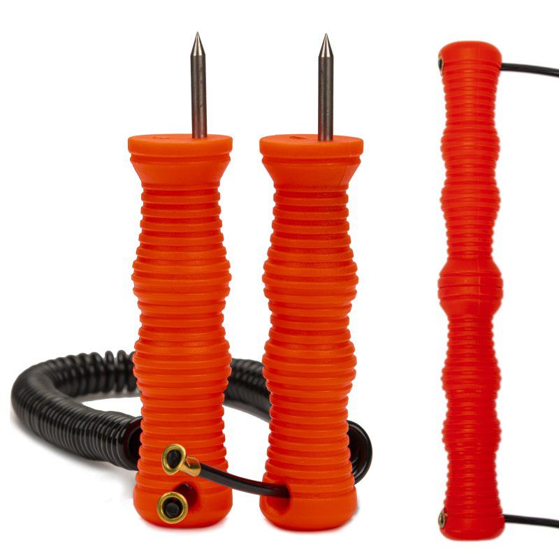 Ice Crusher Handheld Tool, ABS Neck-Hanging, Orange-Red Ice Pick for Winter Fishing