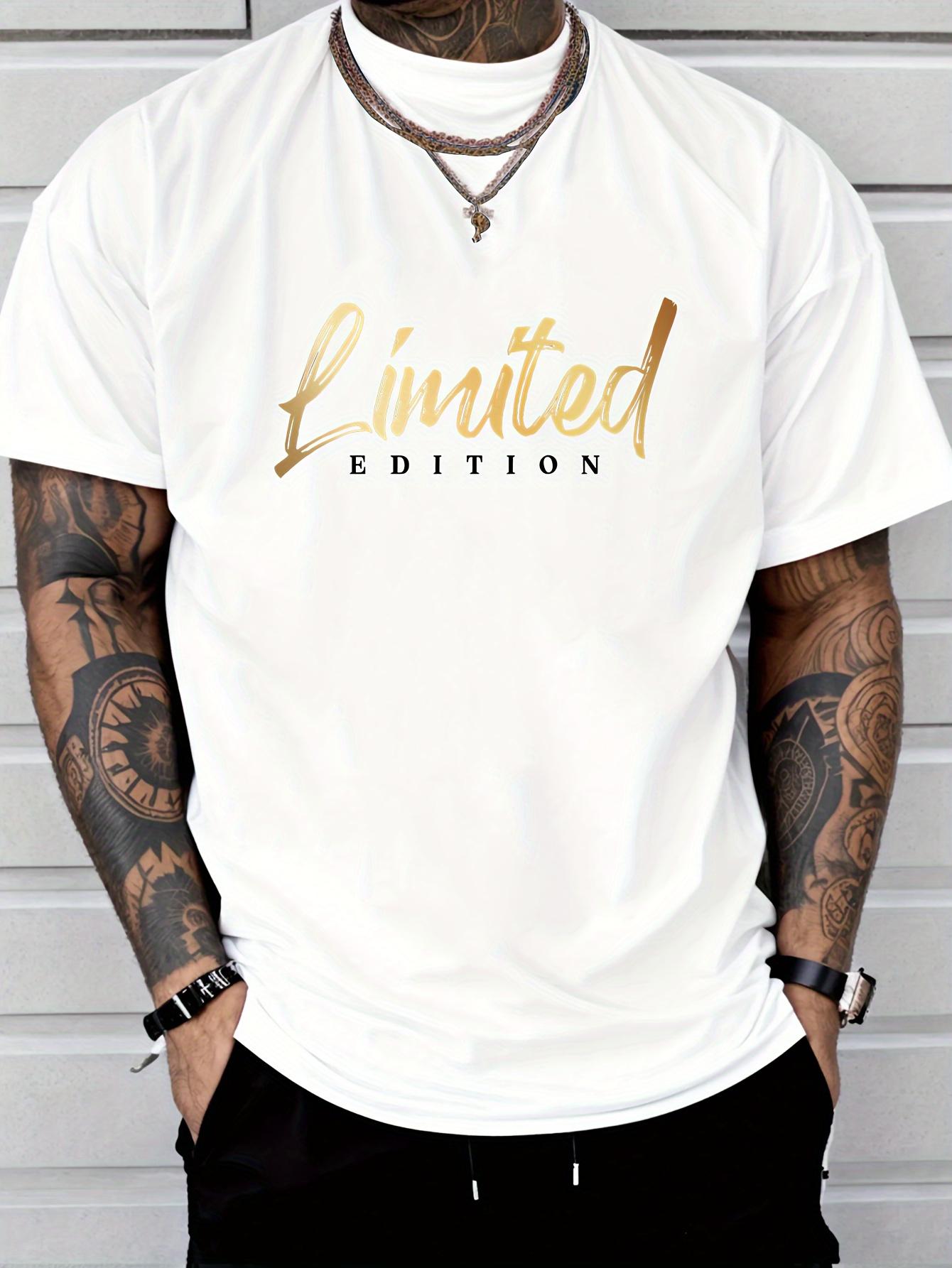 

Mens casual cotton blended Tshirt printed with limited edition pattern lightweight machine washable geometric pattern top 4XL