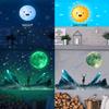2Pcs/Set Glow In the Dark Astronaut Wall Stickers Space Theme Self Adhesive Decals for Kids Bedroom