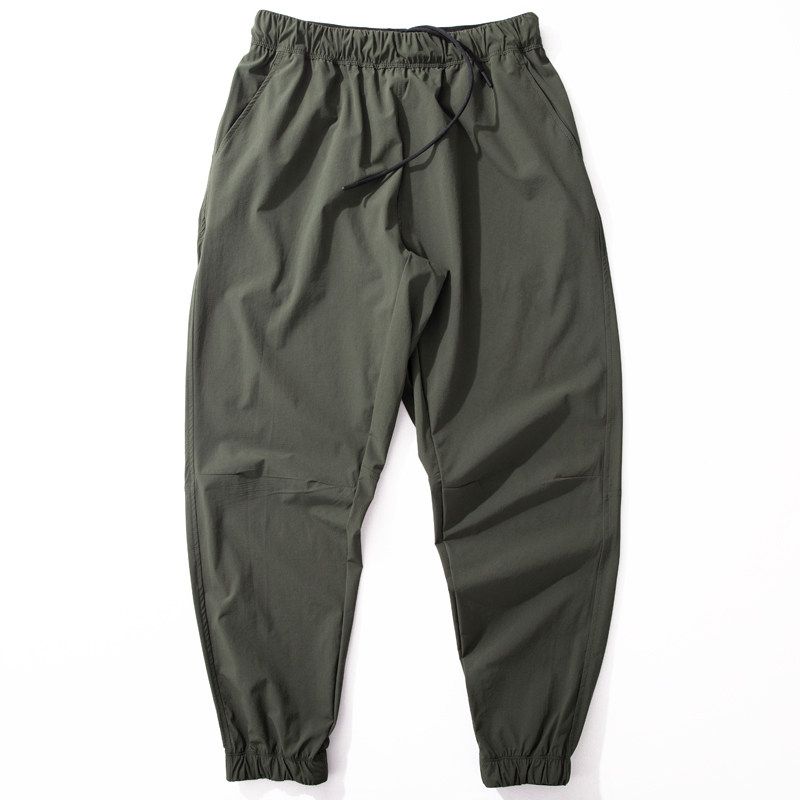 Pants Men's Summer Ultra-Thin Ice Silk Elastic Quick-Drying Pants Cool Breathable Youth Fashion Casual Loose-Fit Tappered Trousers
