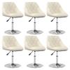 Day and Night - Day and Night Swivel Dining Chair 6 Units Cream Velvet