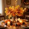 Artificial Fall Maple Leaf Garland for Thanksgiving Home Decor - Table Decoration