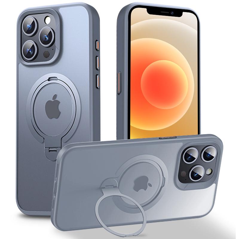 For iPhone 12 Pro/12 Case Kickstand Shell Compatible with MagSafe TPU+PC Slim-Fit Phone Cover